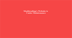 Desktop Screenshot of maditrading.com